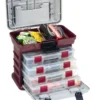 Plano 1561093 135402 4-by Rack 3500 Hard System Tackle Storage Box - Red