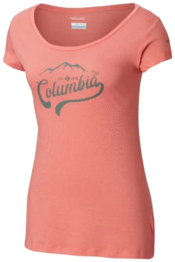 Columbia Outdoor Play Womens Tee Shirt Coral Bloom -Railblaza Sale Store 1837871 692 f 1