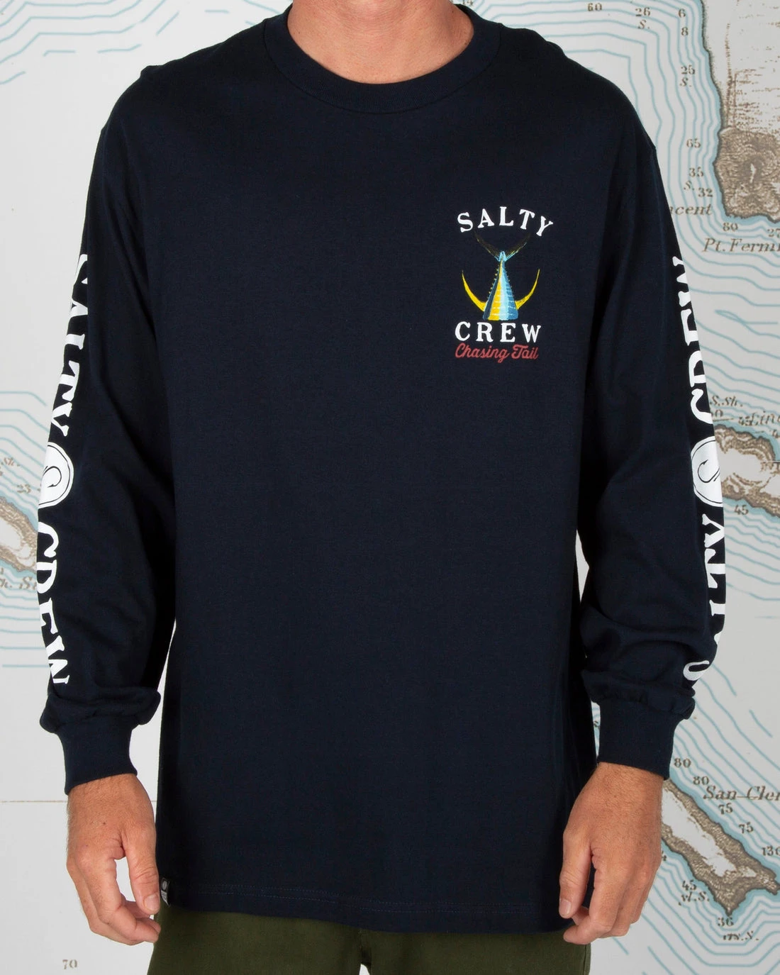 Salty Crew Tailed Long Sleeve Sun Shirt Navy 4 Salty Crew Tailed Long Sleeve Sun Shirt Navy - Image 4
