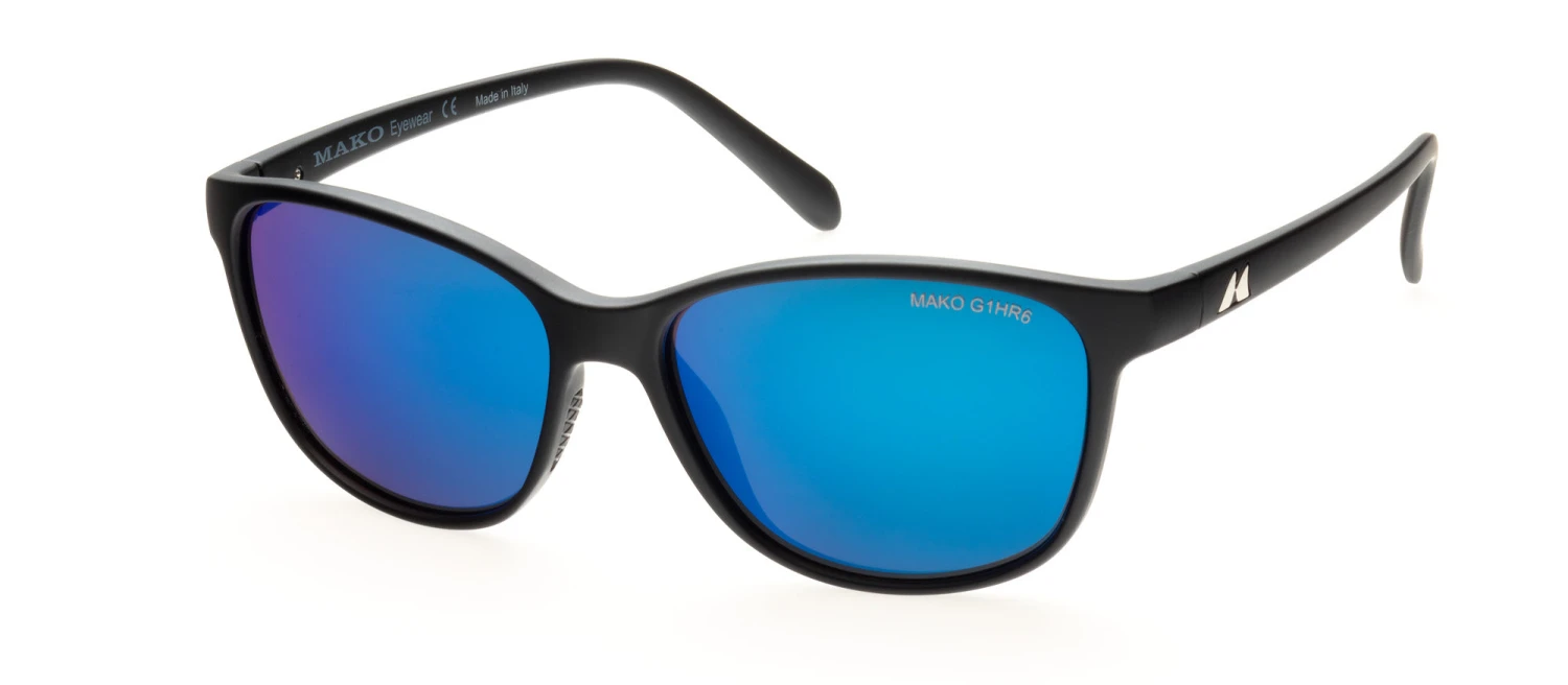 Mako Islands II Matte Black Frame Glass Lens Polarised Sunglasses 1 Mako Islands II Matte Black Frame Glass Lens Polarised Sunglasses