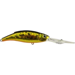 Atomic Hardz Shiner 75mm Double Deep Hard Body Lure -Railblaza Sale Store Atomic Hardz Shiner Double Deep Hard Body Gold Wolf