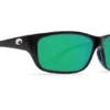 Costa Del Mar Tasman Sea Shiny Black Frame 580g Green Mirror Glass Lens Polarised Performance Sunglasses