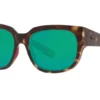 Costa Waterwoman Shadow Tortoise Frame Polarised Sunglasses - Green Mirror 580G