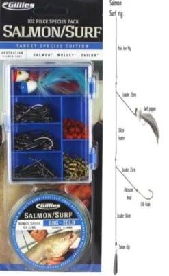 Gillies Bulk Value Species Pack With Line -Railblaza Sale Store Gillies Bulk Value Species Pack with Line Salmon Surf