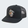 The Mad Hueys Dirty Vacay Twill Trucker Cap Hat Black