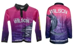 Wilson Team Long Sleeve Kids Fishing Jersey Shirt - Pink Purple -Railblaza Sale Store HOO TSLSPPK6