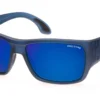 Mako Covert Matte Translucent Blue Frame Glass HD Brown Mirror Blue Lens Polarised Sunglasses