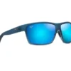 Maui Jim Alenuihaha Blue Black Stripe Frame Blue Hawaii Glass Lens Polarised Performance Sunglasses