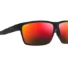 Maui Jim Alenuihaha Burgundy Stripe Frame Hawaii Lava Glass Lens Polarised Performance Sunglasses