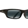 Maui Jim Peahi Gloss Black Frame Neutral Grey Glass Lens Polarised Performance Sunglasses