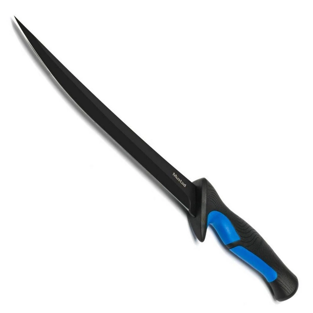 Wilson Mustad Blue 9 Inch Boning Knife - Black Teflon 1 Wilson Mustad Blue 9 Inch Boning Knife - Black Teflon
