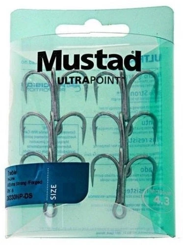 Mustad Ultra Point Treble Hook 36330NP-DS 1 Mustad Ultra Point Treble Hook 36330NP-DS