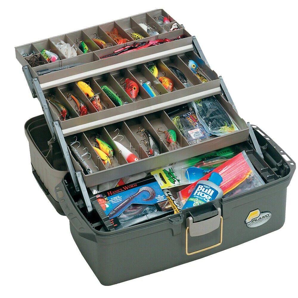 Plano 1561100 613403 3-Tray Top Access Tackle Storage Box - Gray 1 Plano 1561100 613403 3-Tray Top Access Tackle Storage Box - Gray