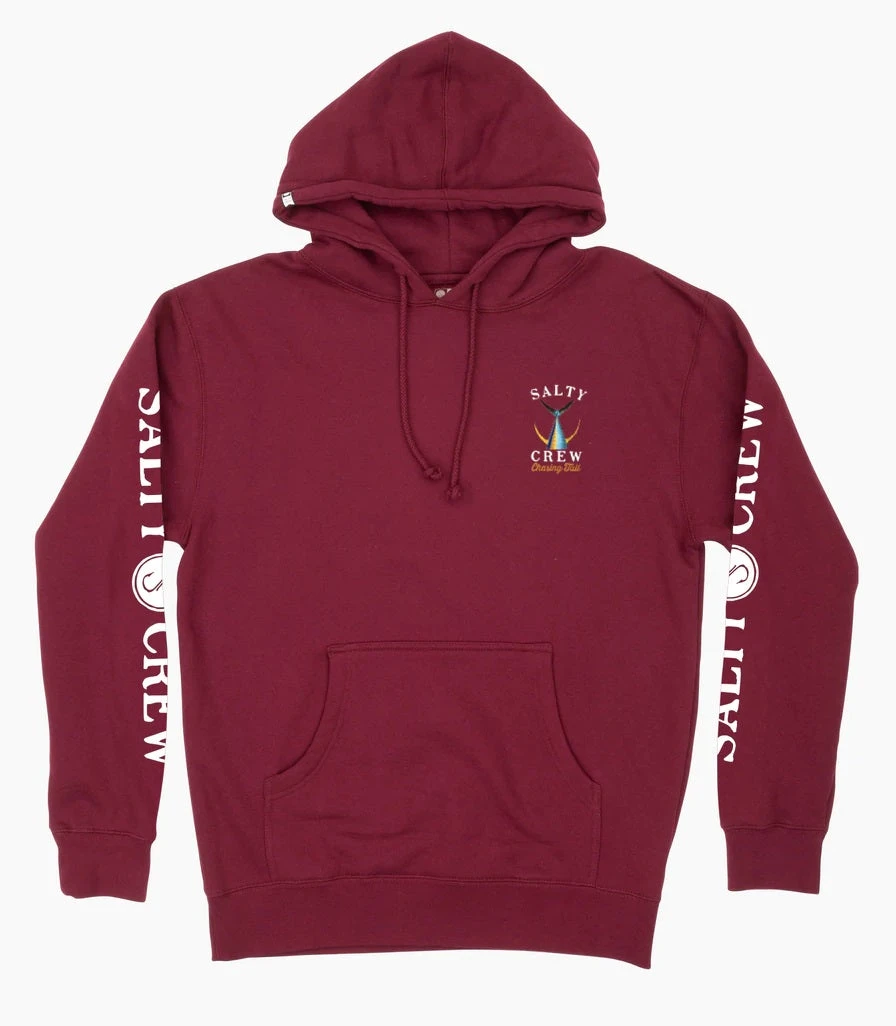 Salty Crew Tailed Hooded Fleece Hoodie - Burgundy 1 Salty Crew Tailed Hooded Fleece Hoodie - Burgundy