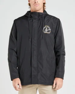The Mad Hueys Caught Fk All Heavy Duty Spray Jacket - Black