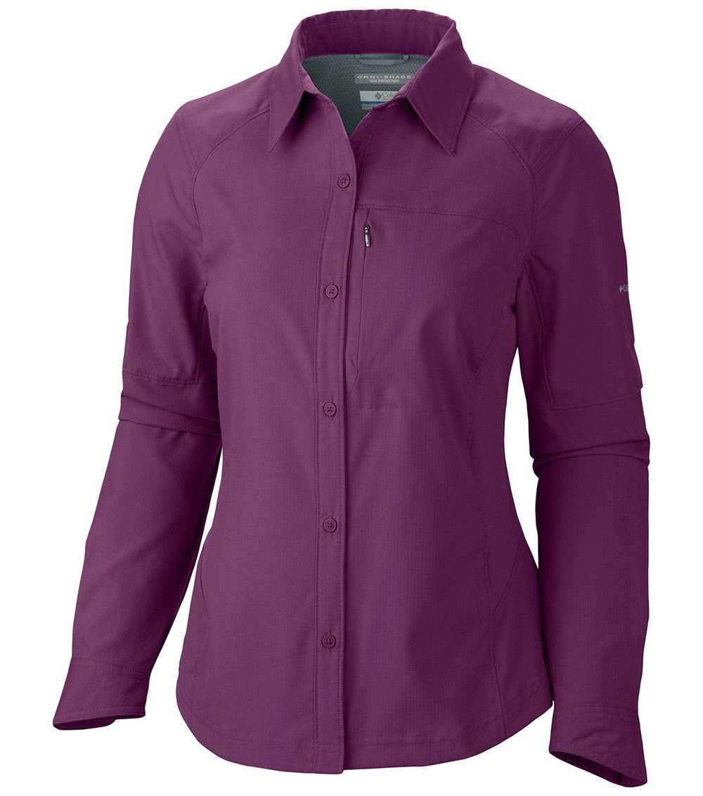 Columbia Silver Ridge Long Sleeve Womens Shirt Dark Raspberry 1 Columbia Silver Ridge Long Sleeve Womens Shirt Dark Raspberry