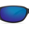 Costa Del Mar Brine Black Frame Polarised Sunglasses - Blue Mirror Lense 400G