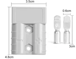 Anderson Plug Connector Pair 50A Amp 12 - 24V 6AWG Grey Caravan Trailer Solar 5 Anderson Plug Connector Pair 50A Amp 12 - 24V 6AWG Grey Caravan Trailer Solar -Railblaza Sale Store capture