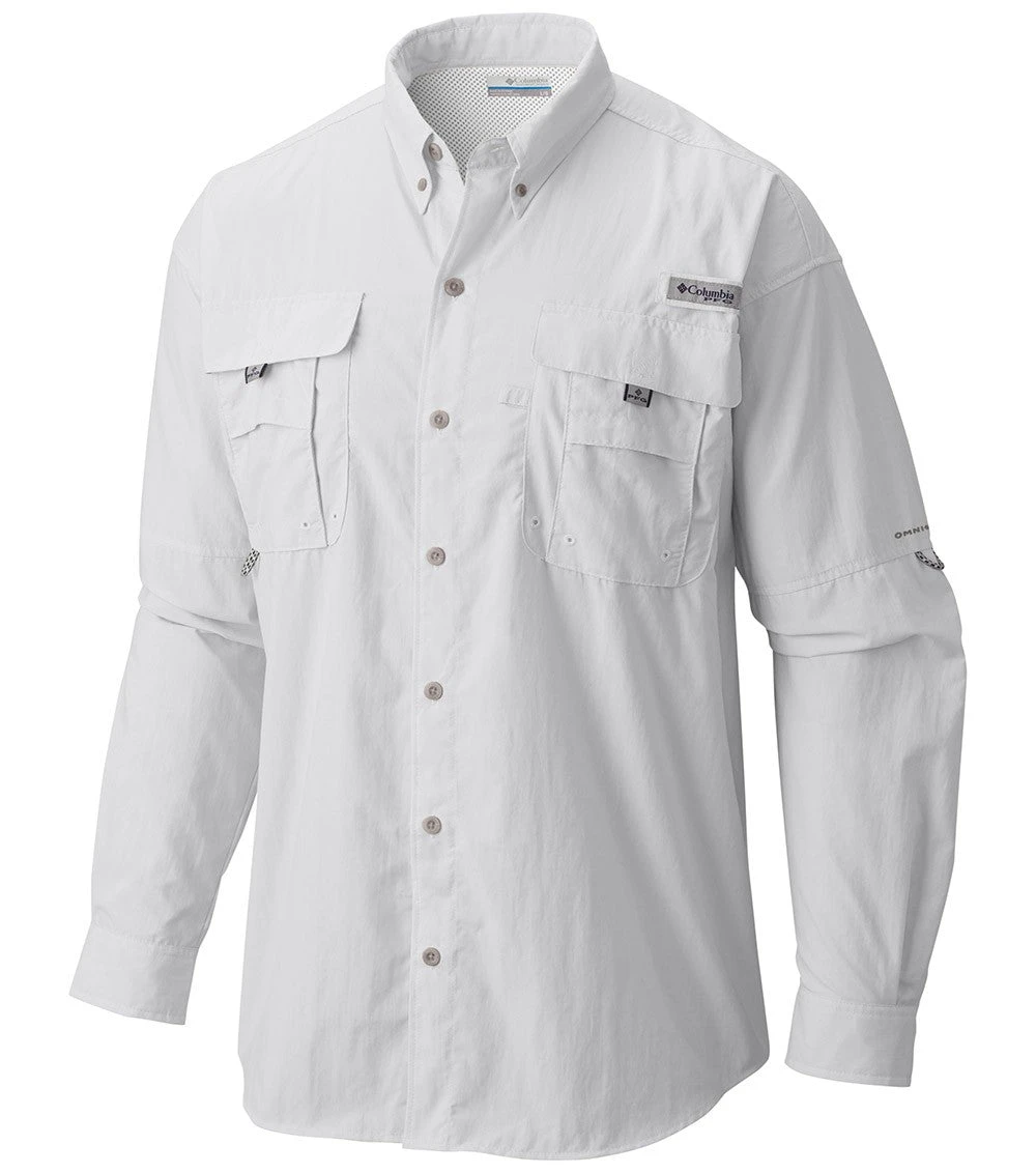 Columbia PFG Bahama II Long Sleeve Mens Shirt White 4 Columbia PFG Bahama II Long Sleeve Mens Shirt White - Image 4