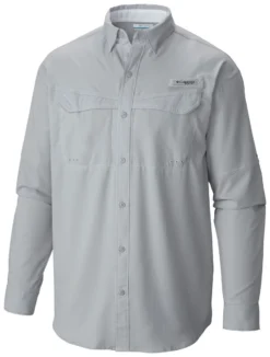 Columbia PFG Low Drag Offshore Long Sleeve Mens Shirt Cool Grey -Railblaza Sale Store fm7074 020 f 1 1