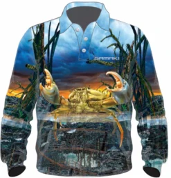 Samaki Mud Crab Kids Fishing Shirt