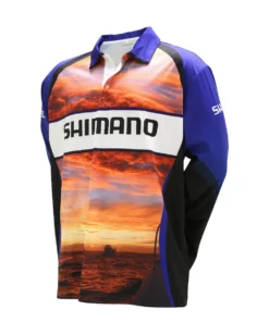 Shimano Sunset Sublimated Long Sleeve Fishing Shirt 10 Shimano Sunset Sublimated Long Sleeve Fishing Shirt -Railblaza Sale Store sublimated sunrise front 1 5