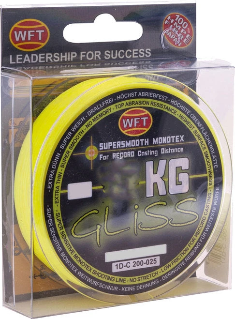 WFT Gliss Monotex 150m Yellow Fishing Line 1 WFT Gliss Monotex 150m Yellow Fishing Line